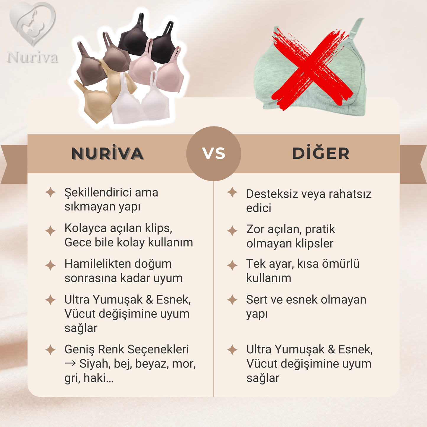 Nuriva - Aura Emzirme Sütyeni