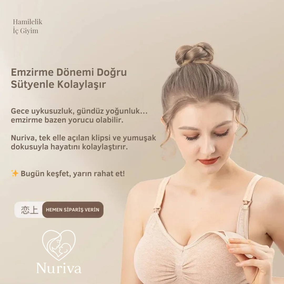 Nuriva - Telsiz Bambu Emzirme Sütyeni