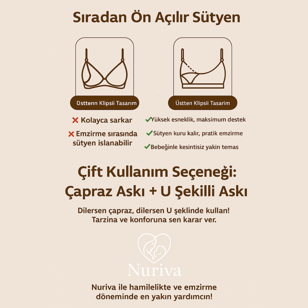 Nuriva - Telsiz Bambu Emzirme Sütyeni