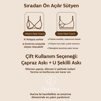 Nuriva - Telsiz Bambu Emzirme Sütyeni